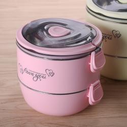 愛(ài)心大號(hào)雙層不銹鋼便