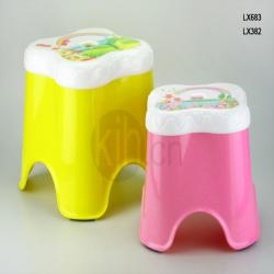 雙色防滑花形凳（小、中