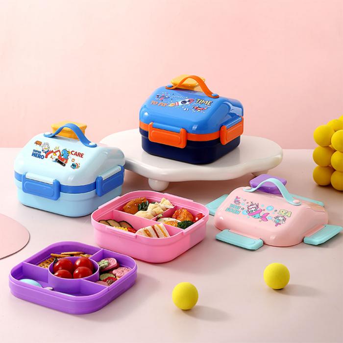 HOUSE房子不串味餐盒(方形塑料3格1100ml+碗