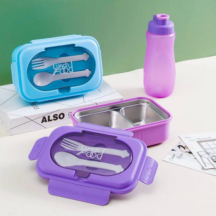 餐小俠套裝不銹鋼便當盒(二格)